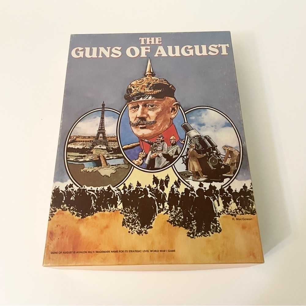 Vintage 1981 Avalon Hill Guns Of August WWI Strategy Bookcase Game